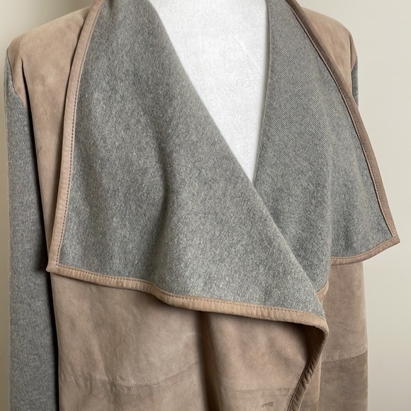 “Ralph Lauren Black Label” Cashmere and Suede Cardigan - Picture 3 of 8